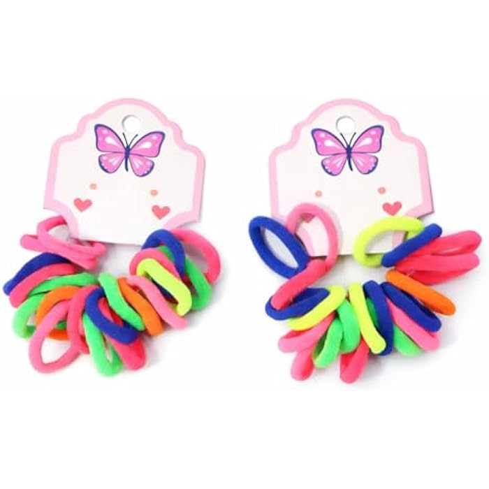 40 Pieces Elastic Hair Ties Elastic Hair Ties Hair Bands Multicolor for Girls and Women Small - Image 1